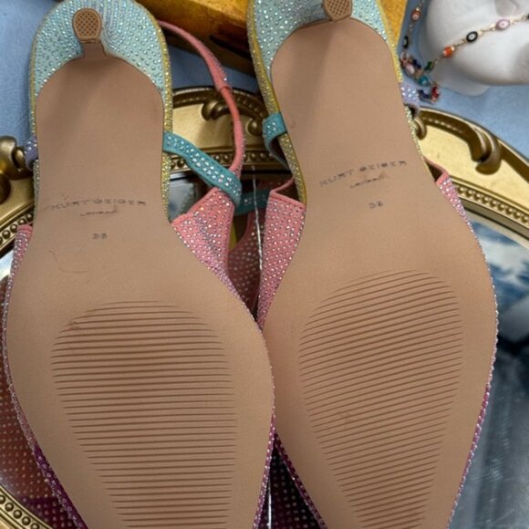 🆕 KURT GEIGER LONDON 🧿 NWOB Belgravia Crystal Embellished Slingback, Sz 36 US6 - Picture 14 of 15